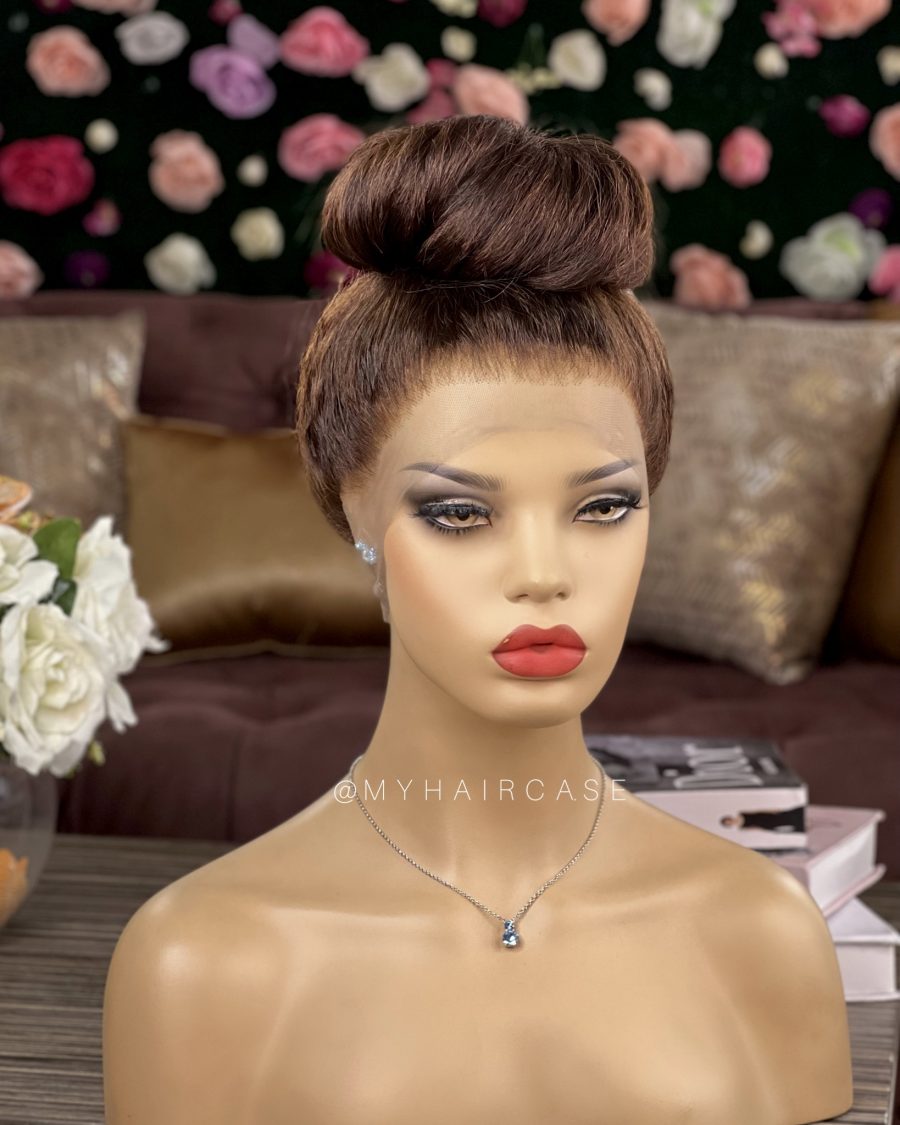 Full Lace Kinky Straight Wig Haircase